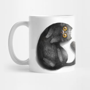 Happy smiling black cat Mug